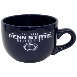 navy ceramic mug with white Est. 1855 Penn State University and Athletic Logo